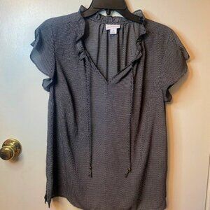 Liz Claiborne Black and white sleeveless Blouse